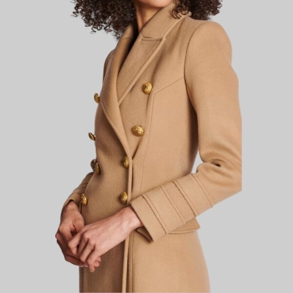 Beautiful Women Long Wool Coat Jacket WJ-003 - Image 3