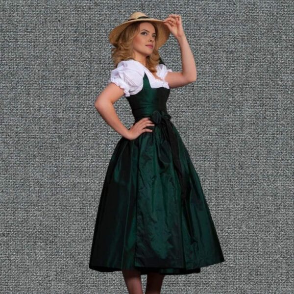 Beautiful German Female Green Dirndl Dress DD-0058 (1)