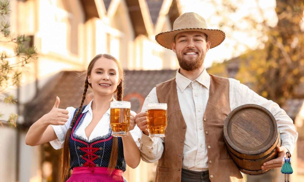 Dirndl History Truly Dirndls are perhaps the most beautiful traditional German woman's dress from the past generations.