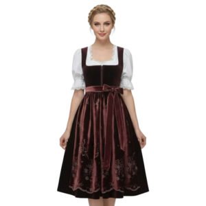 Maroon Velvet Dirndl