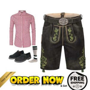 Authentic Lederhosen Black Colour DL-008