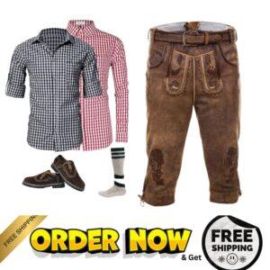 Authentic German Men Bundhosen | Premium Lederhosen for Oktoberfest