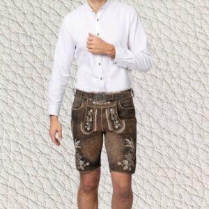 Traditional German Lederhosen Shorts with Suspenders | Premium