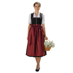 Authentic German Dirndl Black Traditional Bavarian Dress