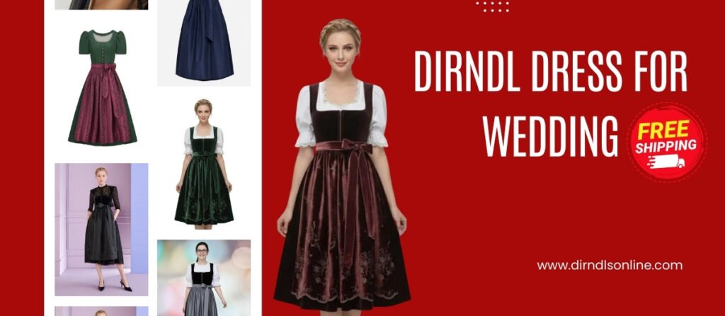 Dirndl Dress for Wedding Traditional Elegant Bridal Wear