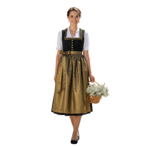 Handmade Black Gold Dirndl Luxury Bavarian Couture