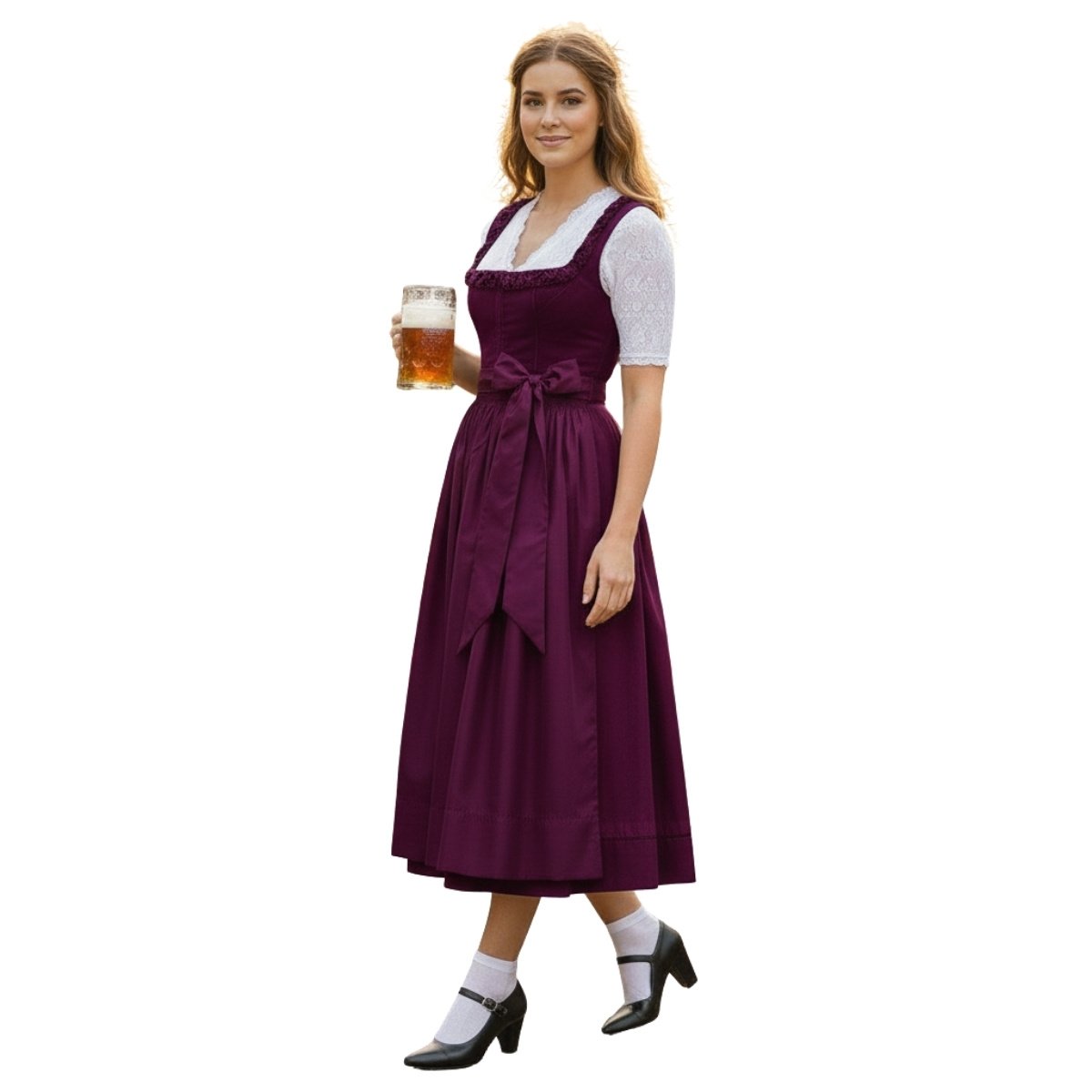 Royal Purple Velvet Dirndl Dress - Bavarian Luxury 2 Royal Purple Velvet Dirndl Dress - Bavarian Luxury (1)