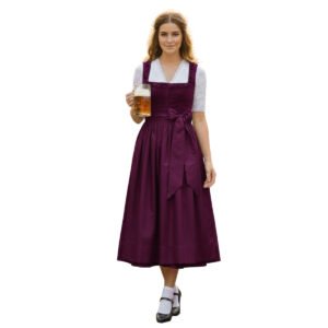 Royal Purple Velvet Dirndl Dress - Bavarian Luxury
