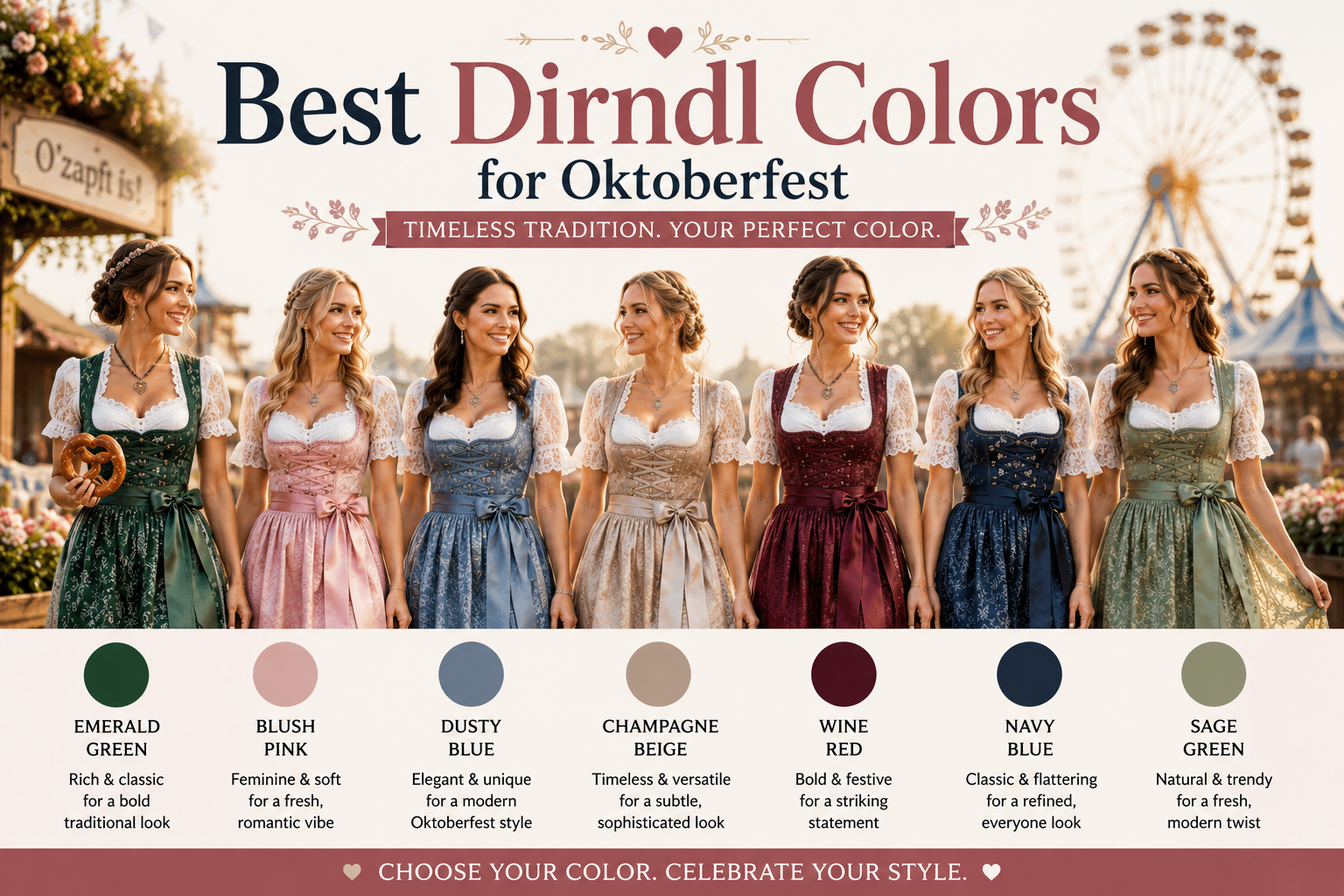 Best Dirndl Colors For Oktoberfest 2026 — Complete Color Guide