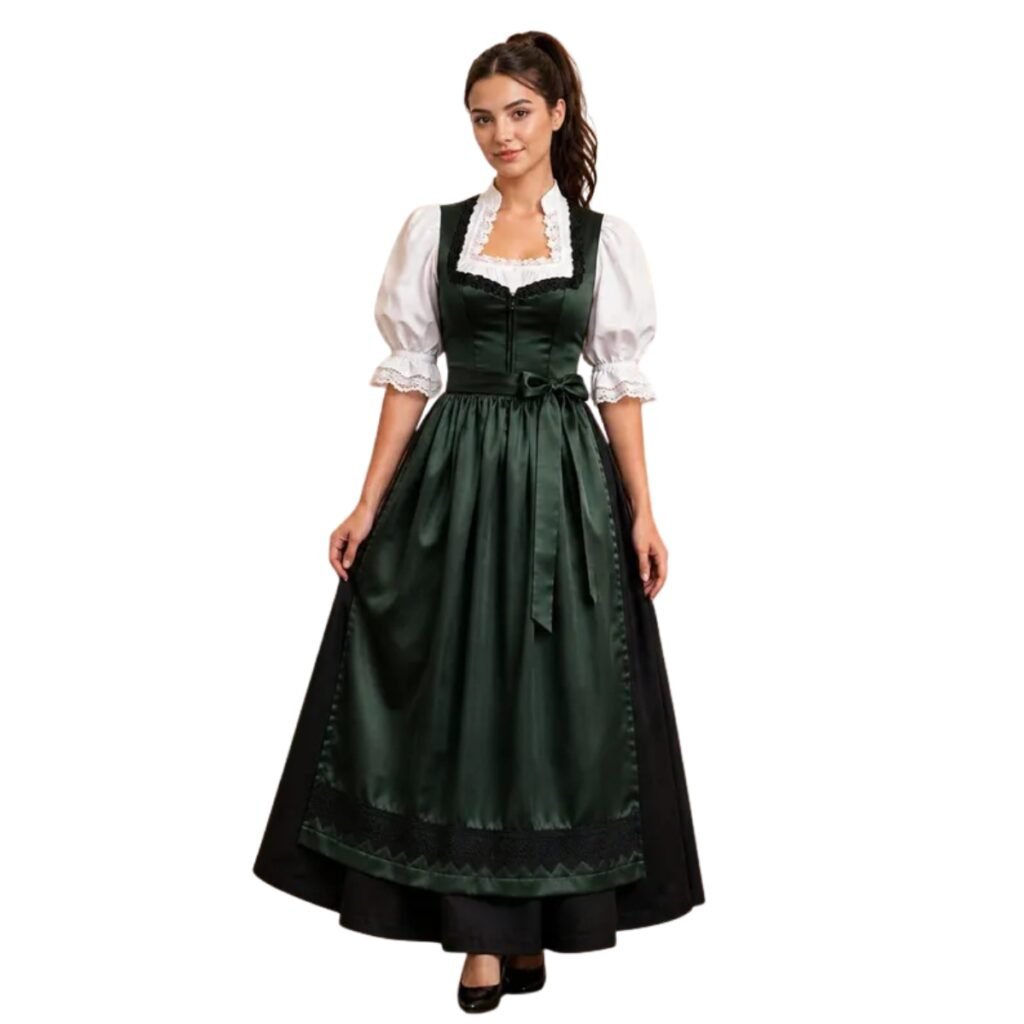 Bavarian Green Dirndl Dress