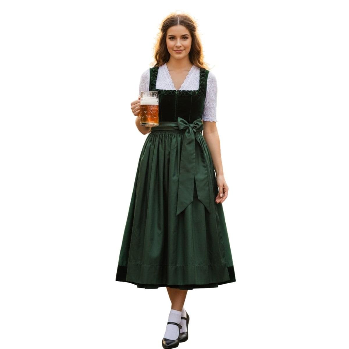 Luxurious Handmade Velvet Dirndl Dress - Timeless Bavarian Style (1)